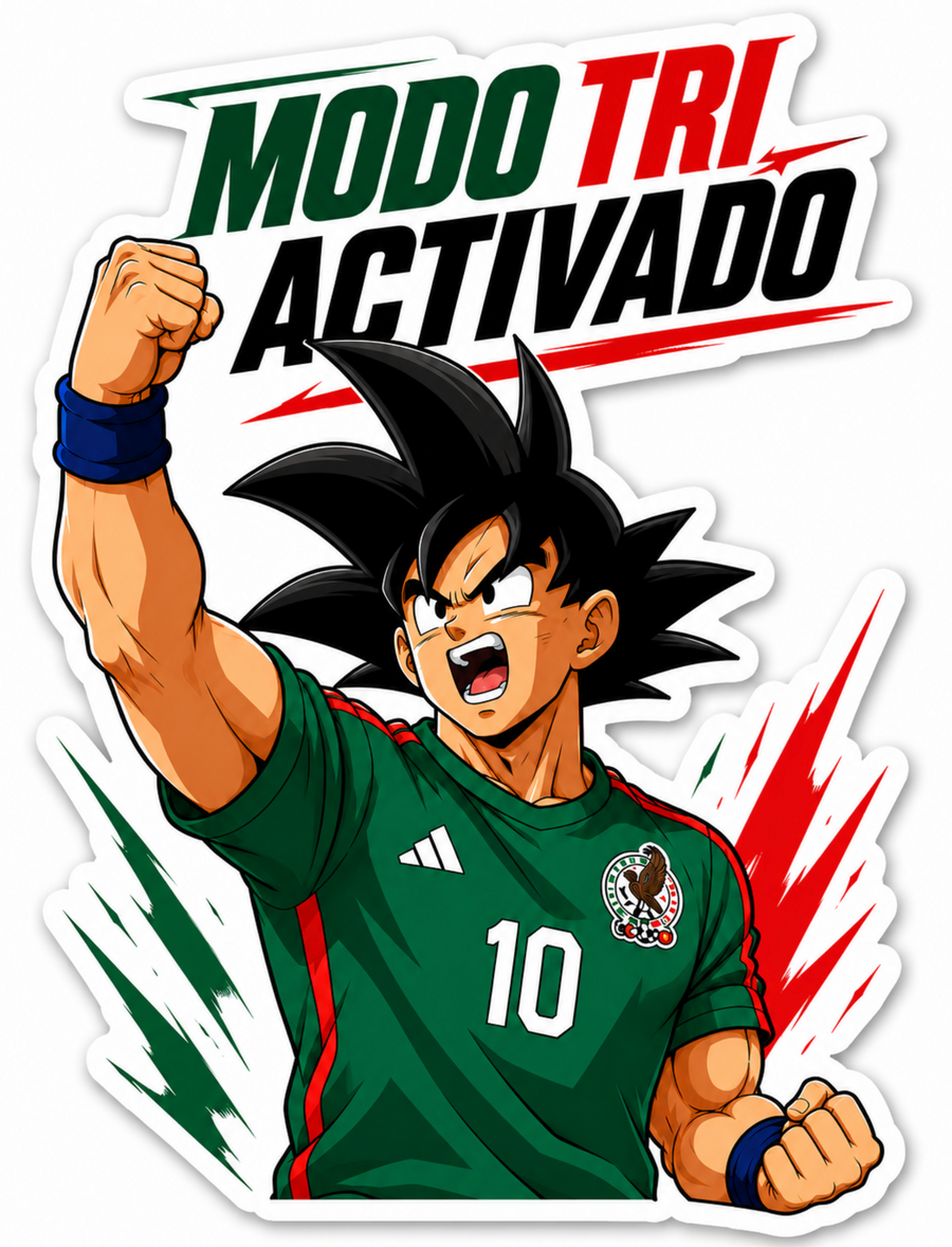 Waterproof vinyl sticker featuring an original soccer humorous cartoon-style illustration