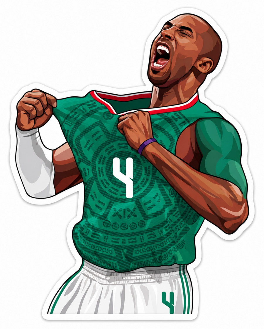 Waterproof vinyl sticker featuring an original basketball cultural illustration