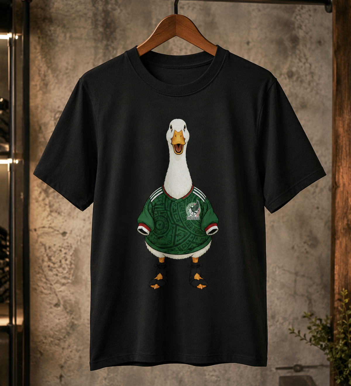 Merlín Duck Soccer T-Shirt – Funny Mexico-Inspired Futbol Mascot Graphic Tee, Viral Duck Fan Shirt