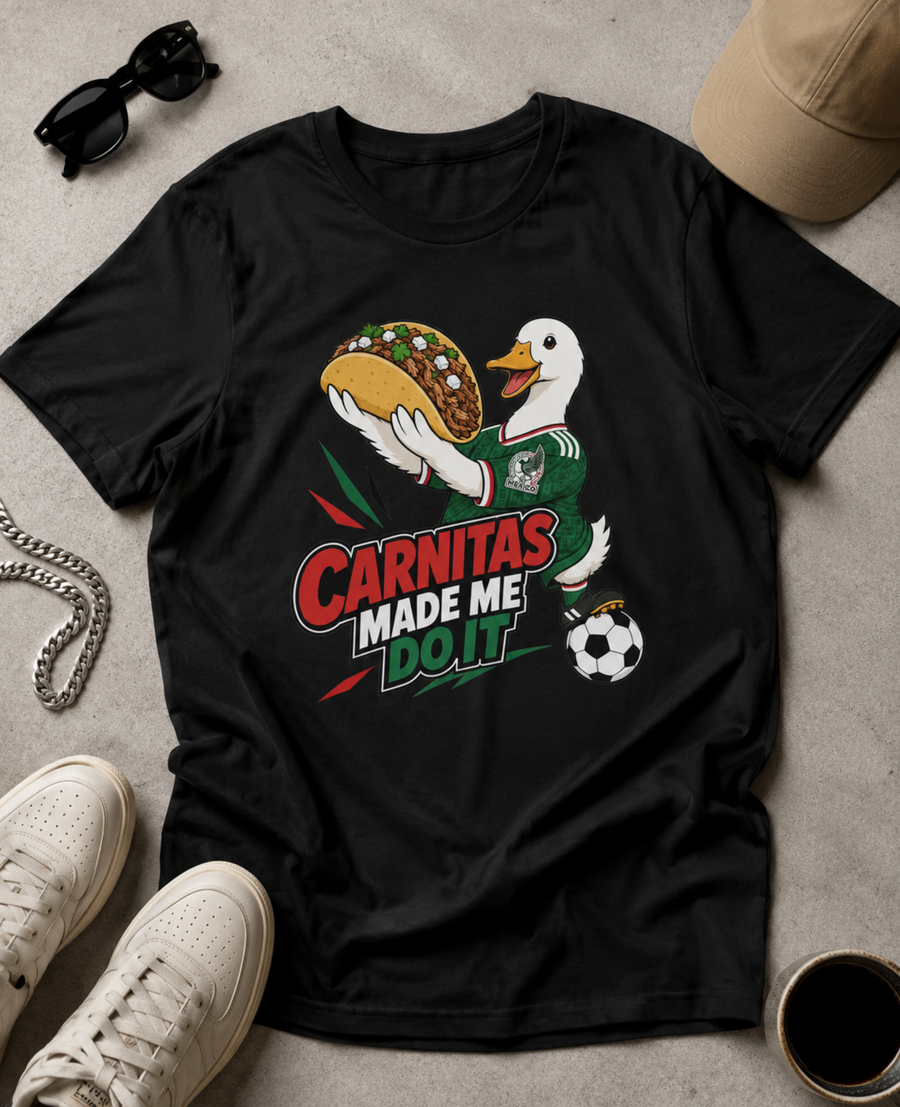 Unisex graphic T-shirt featuring an original food-themed humorous illustration