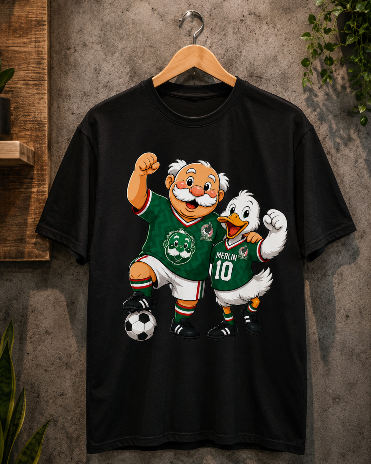 Dr. Simi & Merlin Duck Mexico Soccer Fan T-Shirt – Funny Viral Fútbol Graphic Tee
