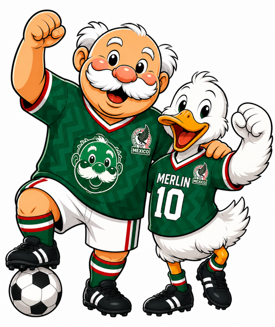 Waterproof vinyl sticker featuring an original soccer humorous illustration