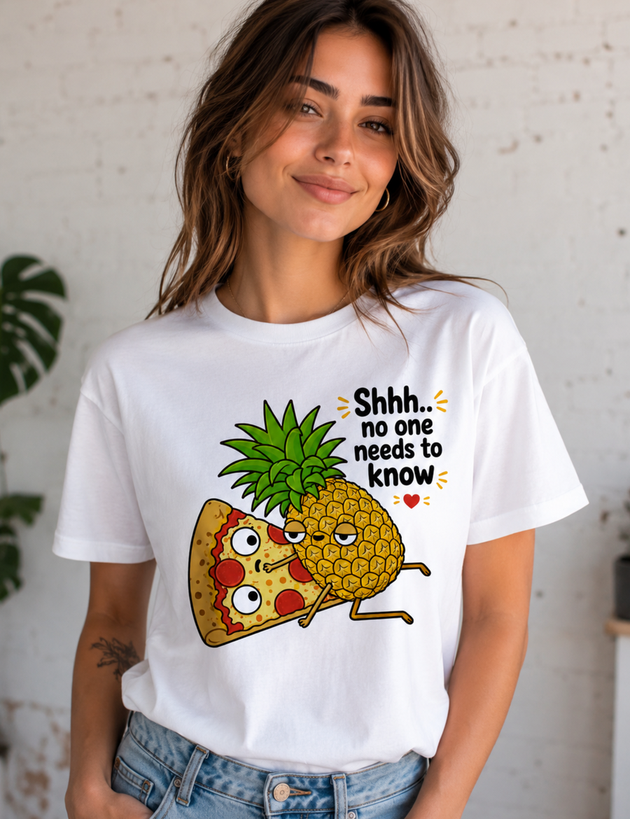 Unisex graphic T-shirt featuring an original food-themed humorous illustration