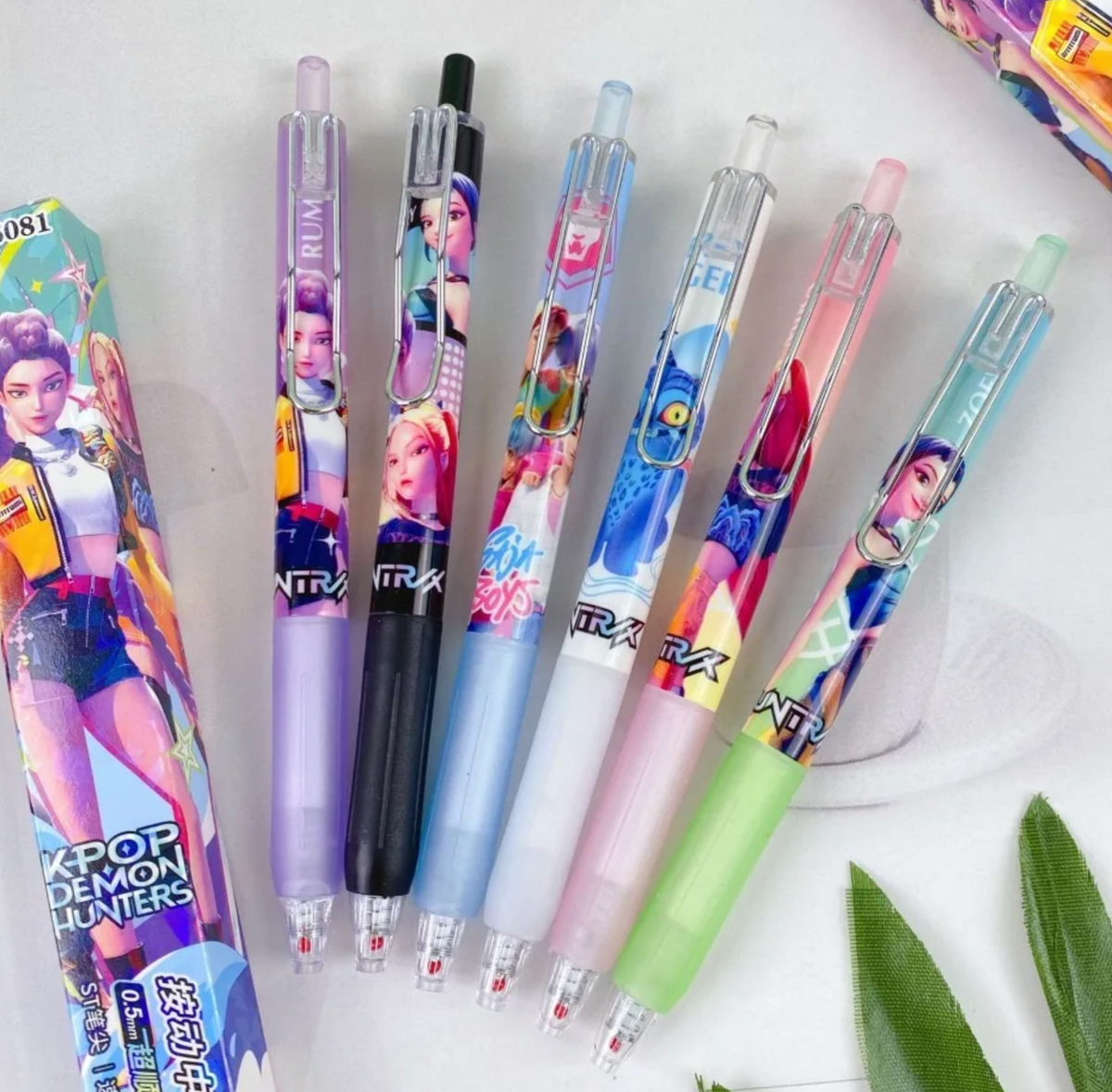 KPOP Demon Hunters Mystery Gel Pen – K-Pop Blind Box Stationery | 0.5mm Smooth Ink Pen | SAJA Boys &amp; HuntrX Collab