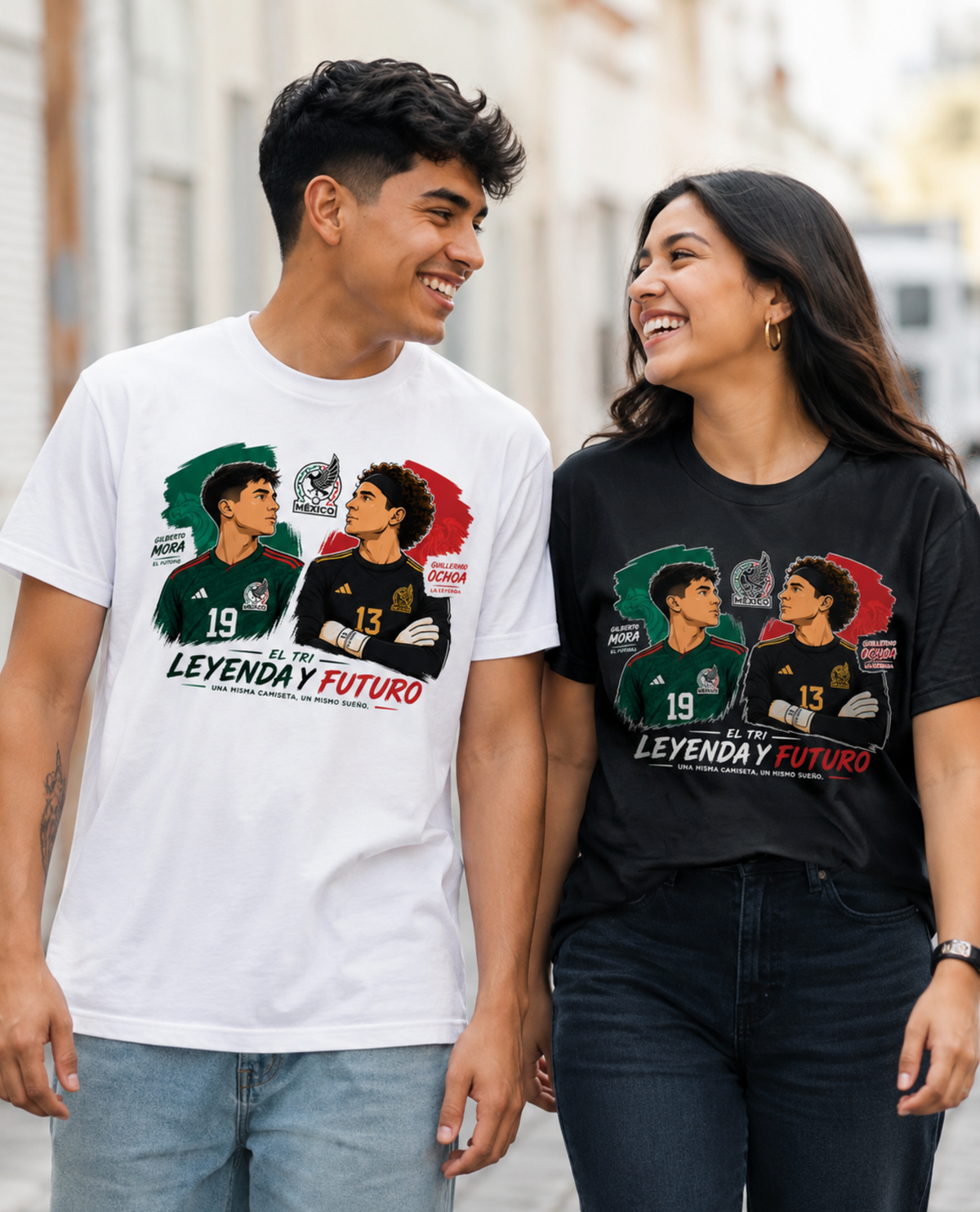El Tri Leyenda y Futuro T-Shirt – Mexico Soccer Graphic Tee, Legend and Future Fan Shirt