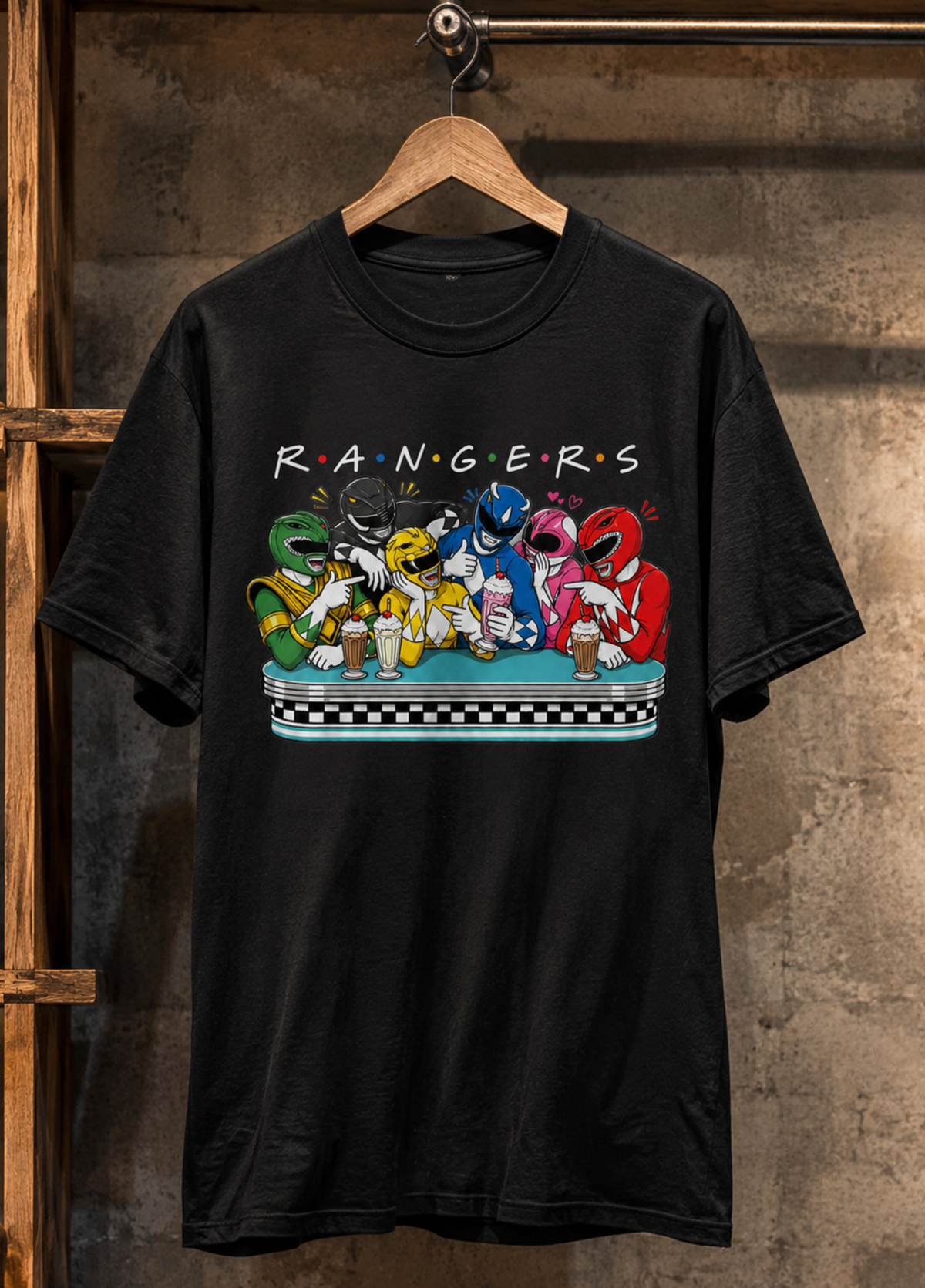 90s Nostalgia Shirt – Retro Helmet Hero Diner Squad Graphic Tee