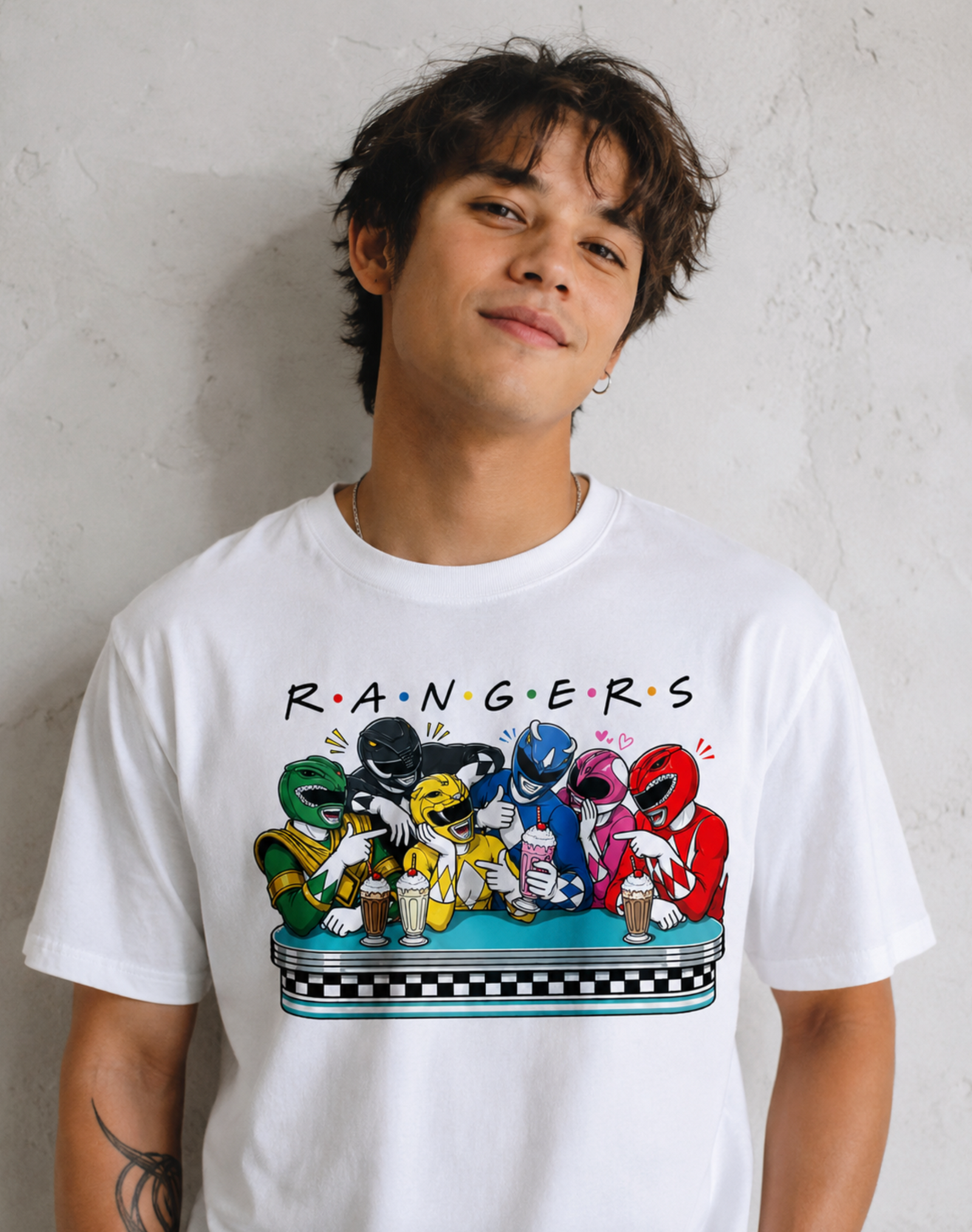 90s Nostalgia Shirt – Retro Helmet Hero Diner Squad Graphic Tee