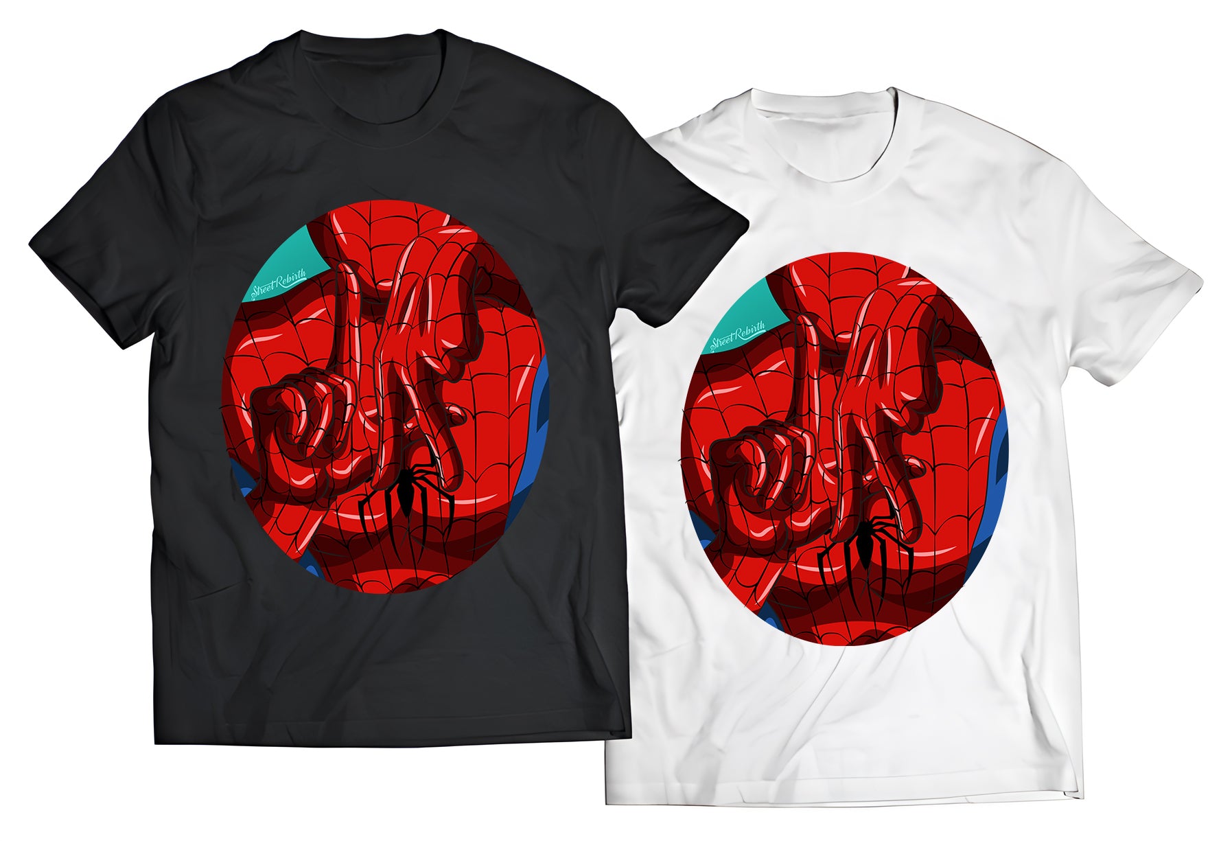 Spiderman Web-Slinger LA Sign T-Shirt | Superhero Meets West Coast Culture