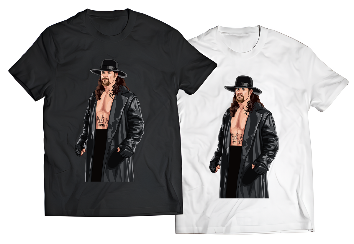 Rest in Style – The Undertaker Pose T-Shirt | Dark Wrestling Icon Tribute Tee for Classic WWE Fans