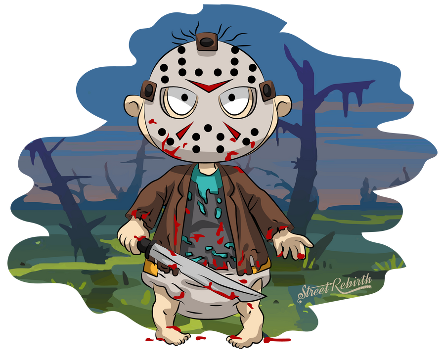 Waterproof vinyl sticker featuring an original spooky humorous retro illustration