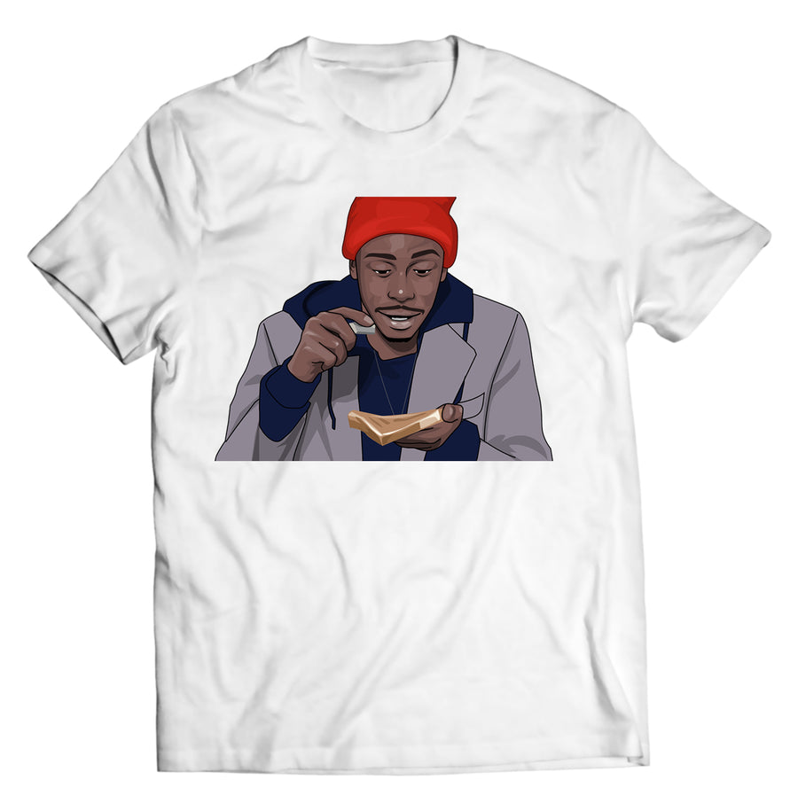 Unisex graphic T-shirt featuring an original humorous illustration