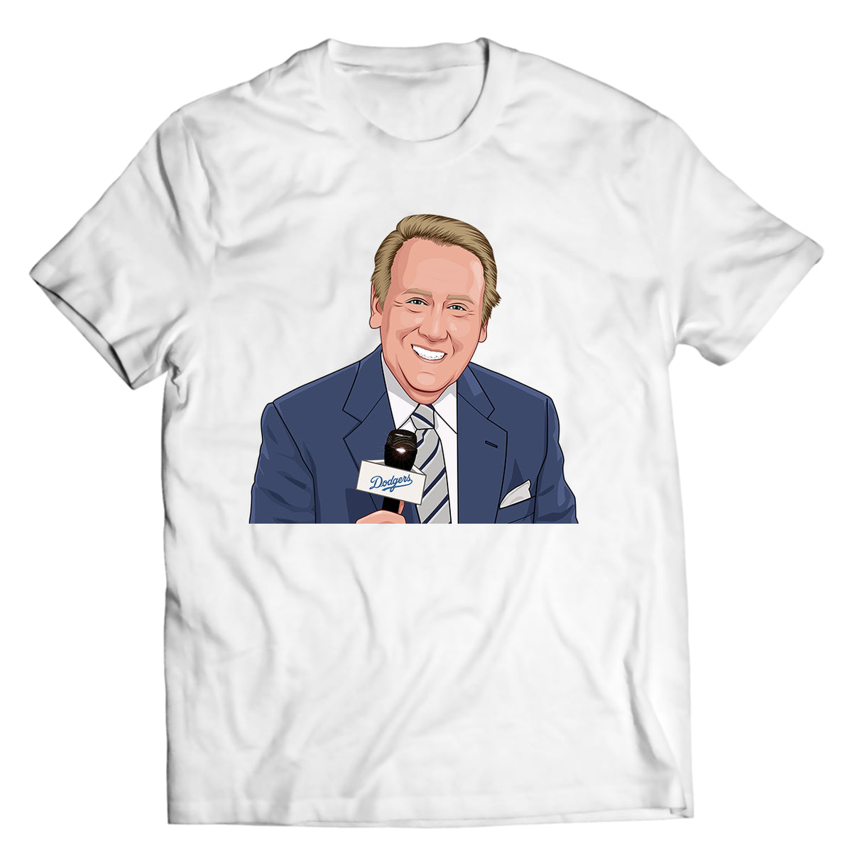 Vin Scully Tribute DTG-Printed Shirt – Celebrate an Iconic Legacy