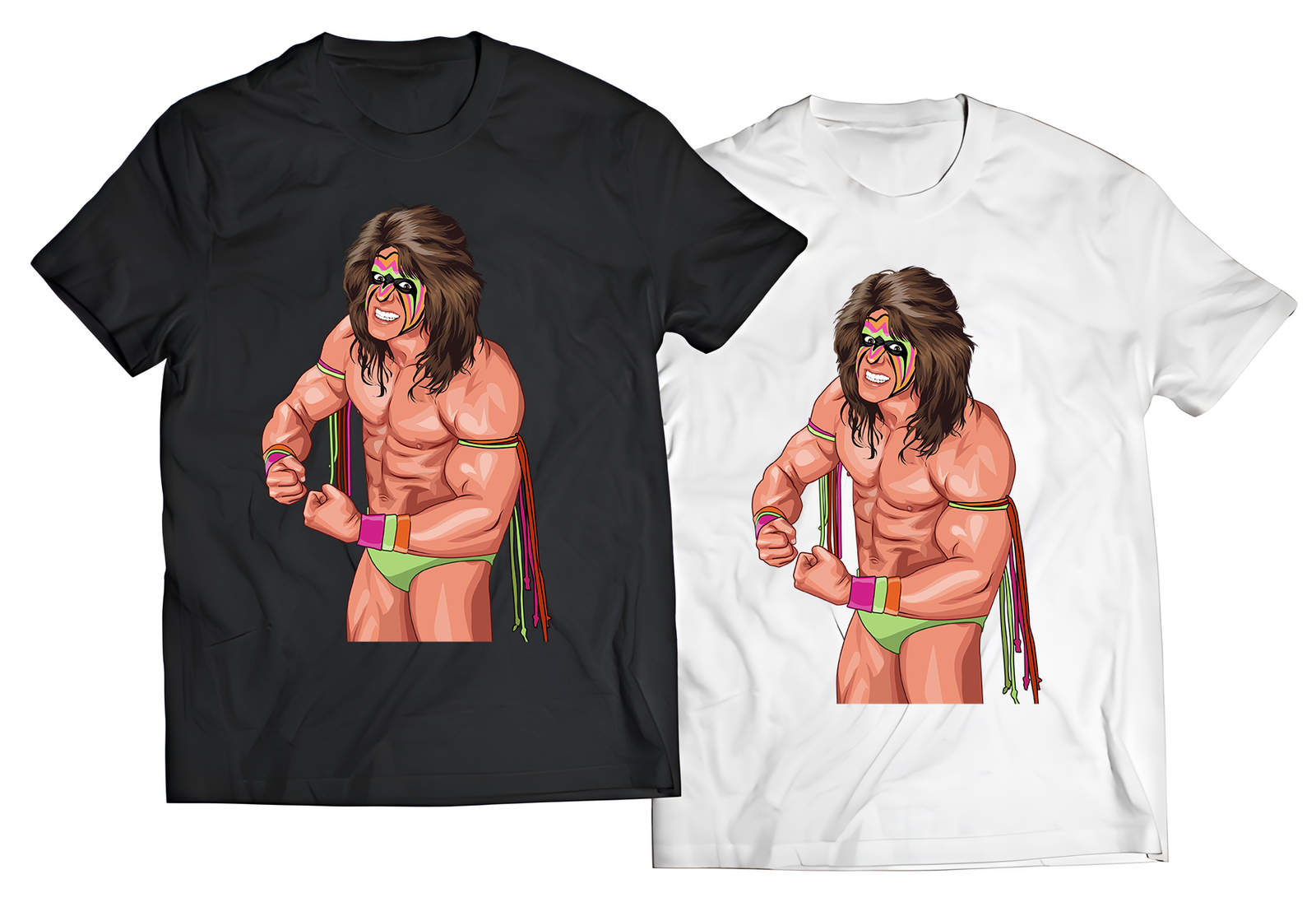 Vintage Wrestling Shirt – Warrior Energy Face Paint Power Pose Tee