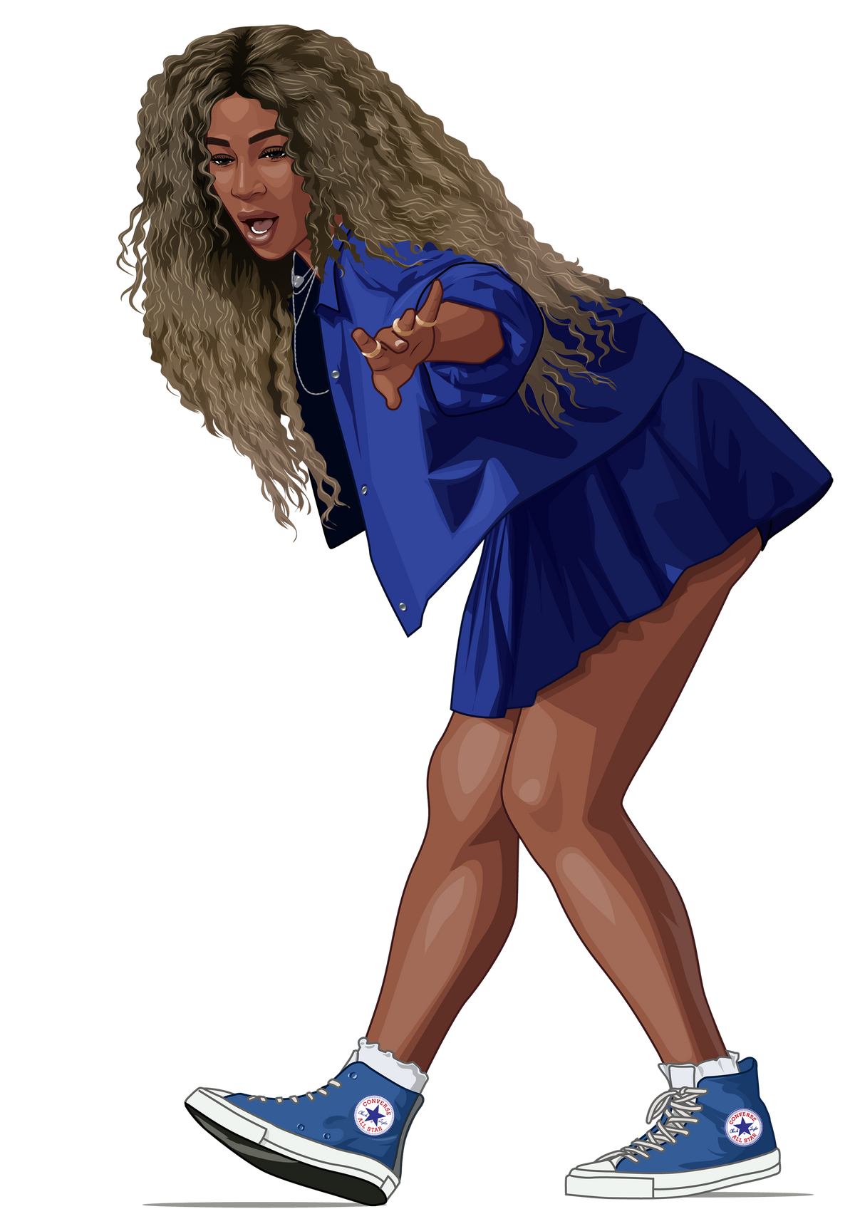 Serena Williams Walk Sticker – Iconic Super Bowl Performance