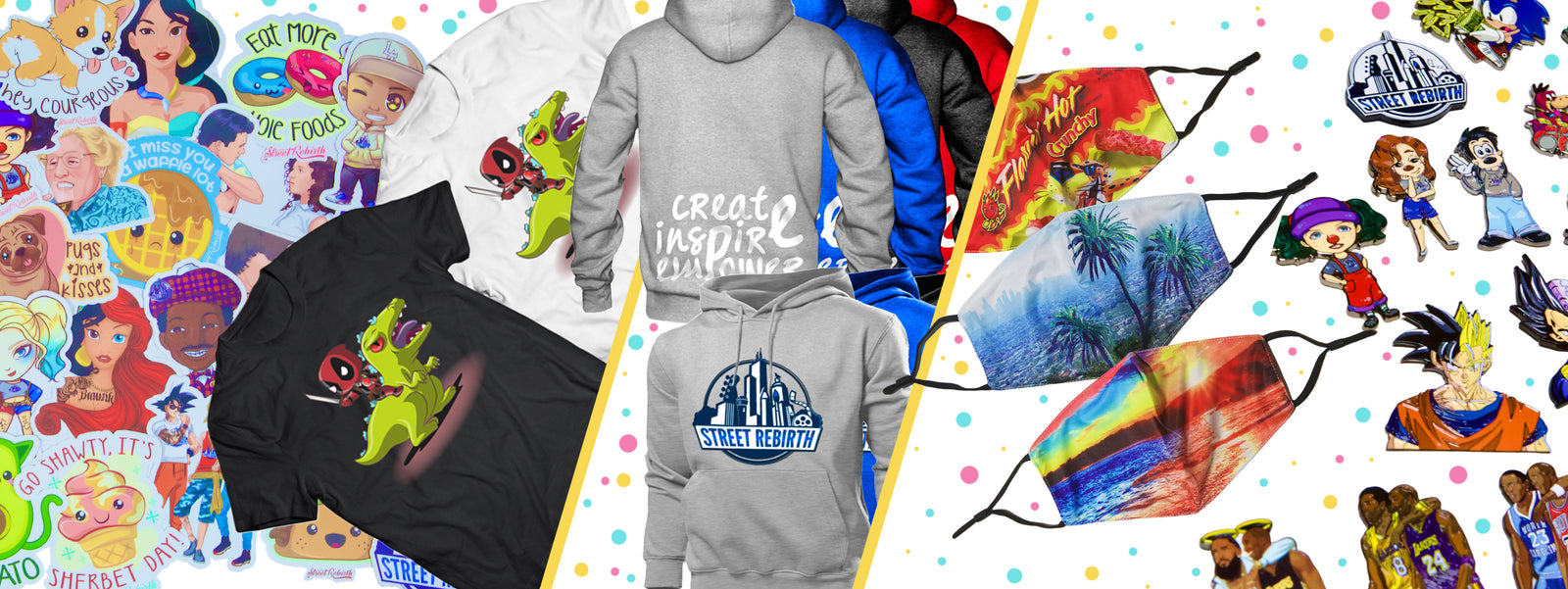 Street Rebirth - Buy Stickers, Shirts, Signatures and Masks