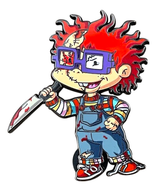 Chucky as Chuckie Enamel Pin - Enamel Pins - Ideal For Collections, Pinning To Your Favorite Hat, Or Displaying On Your Backpack, Purse Or Clothing Items