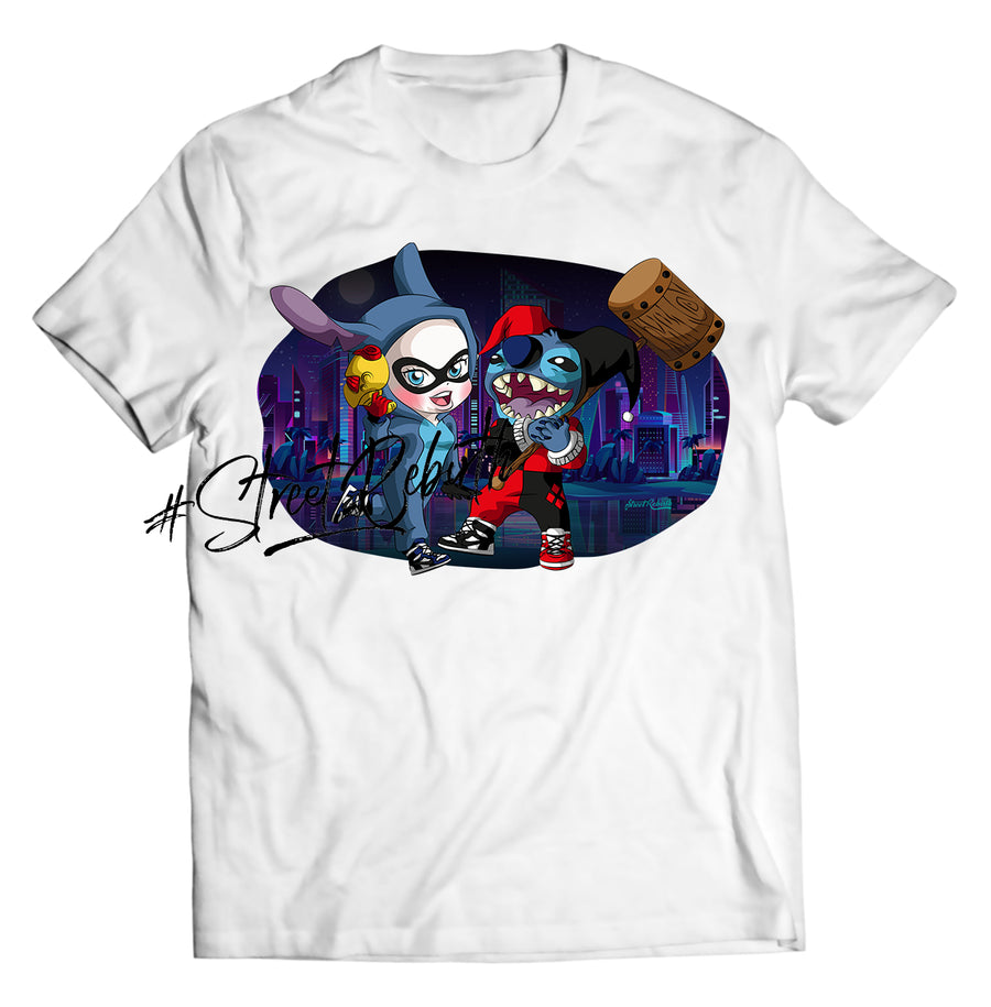 Unisex graphic T-shirt featuring an original spooky humorous cartoon-style illustration