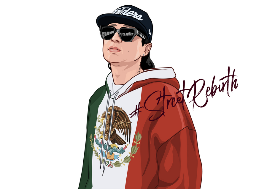 Unisex graphic T-shirt featuring an original hip hop Latin music music illustration