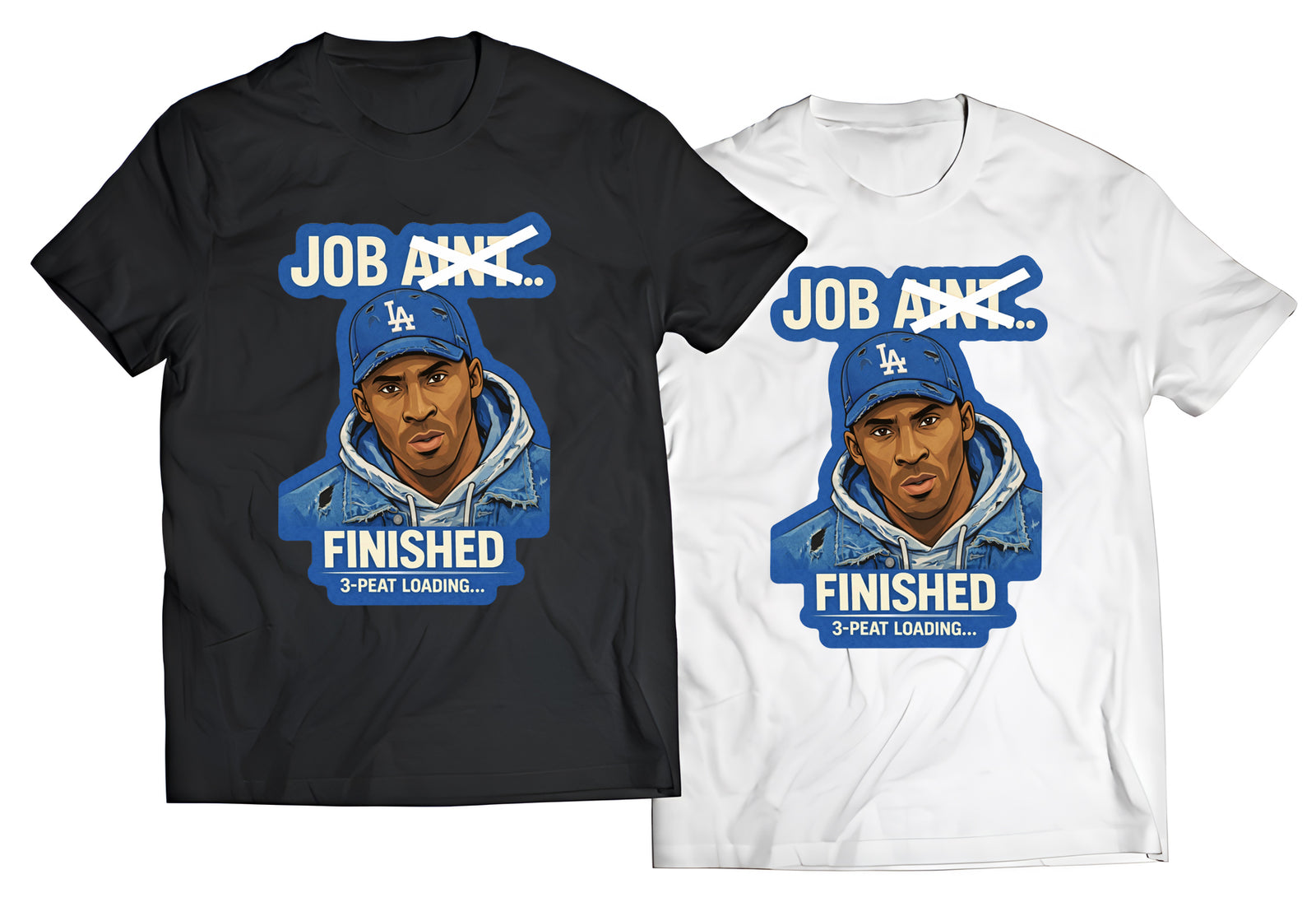 The "Job Finished" 3-Peat Tee | Kobe x Dodgers Dynasty Edition | Heavyweight Vintage Wash