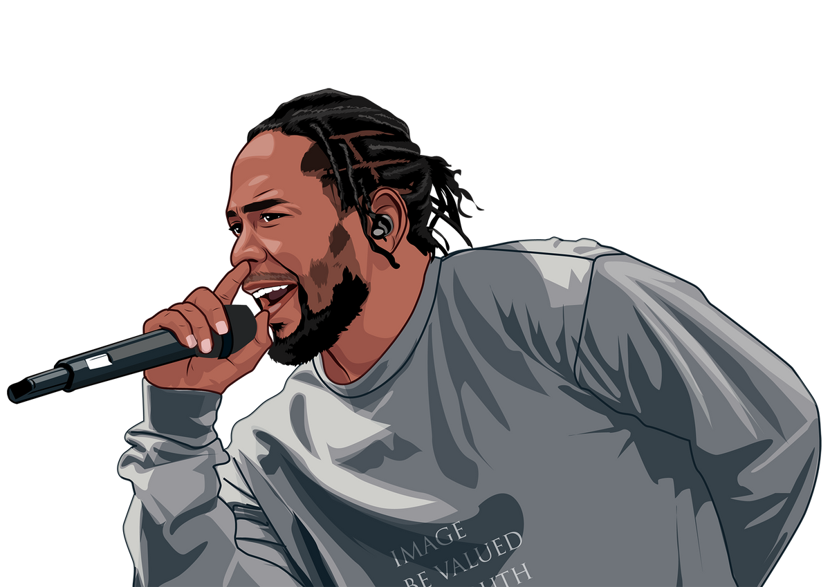 Kendrick Sticker – One 4 Inch Water Proof Vinyl Sticker – For Hydro Flask, Skateboard, Laptop, Planner, Car, Collecting, Gifting