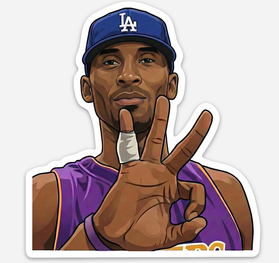 Waterproof vinyl sticker featuring an original basketball hip hop retro illustration