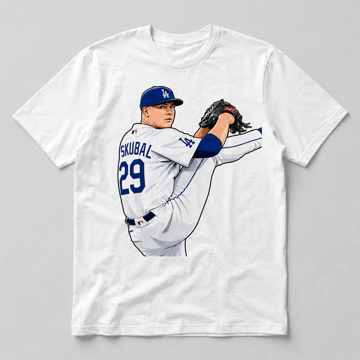 Los Angeles baseball pitcher high kick ace graphic shirt