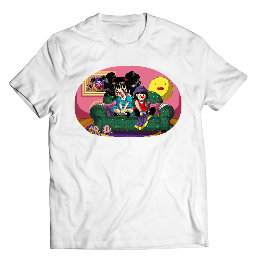 Unisex graphic T-shirt featuring an original humorous retro illustration