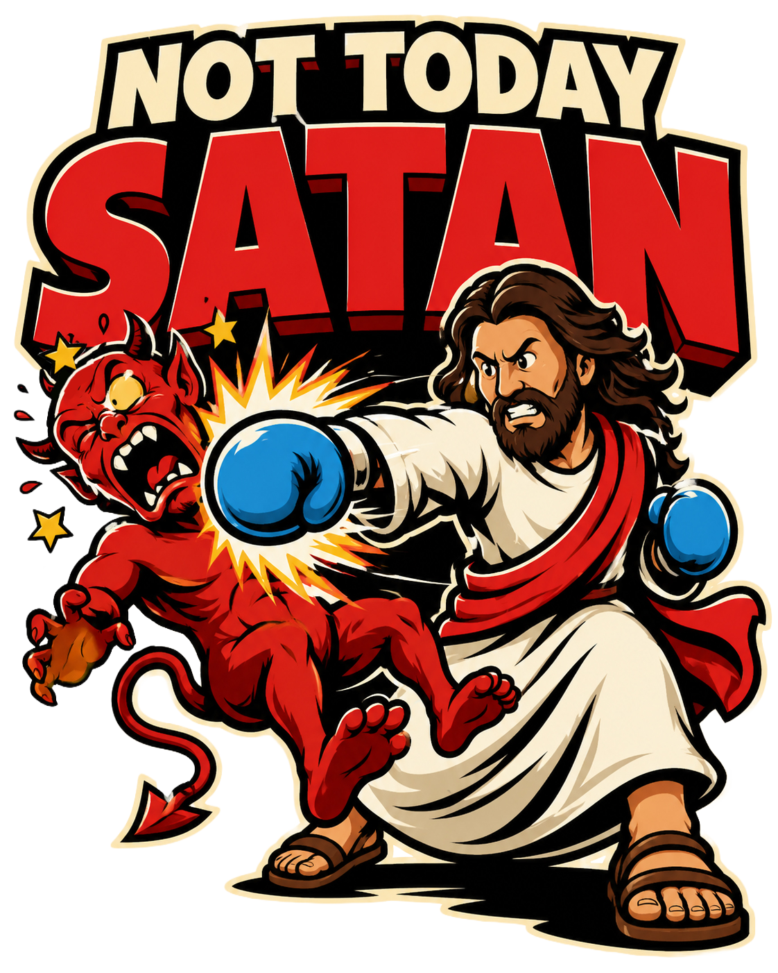 Not Today Satan 4-Inch Die-Cut Vinyl Sticker | Street Rebirth