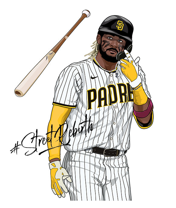Waterproof vinyl sticker featuring an original baseball illustration