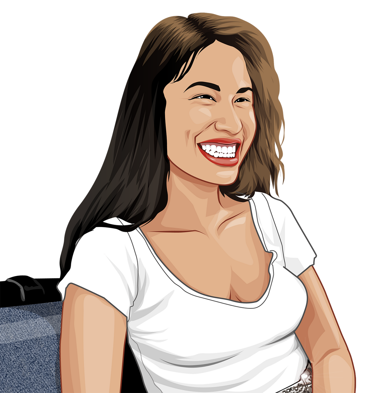 Selena Smiling Sticker – Tejano Queen Big Smile Vinyl Sticker – Latina Music Icon Art