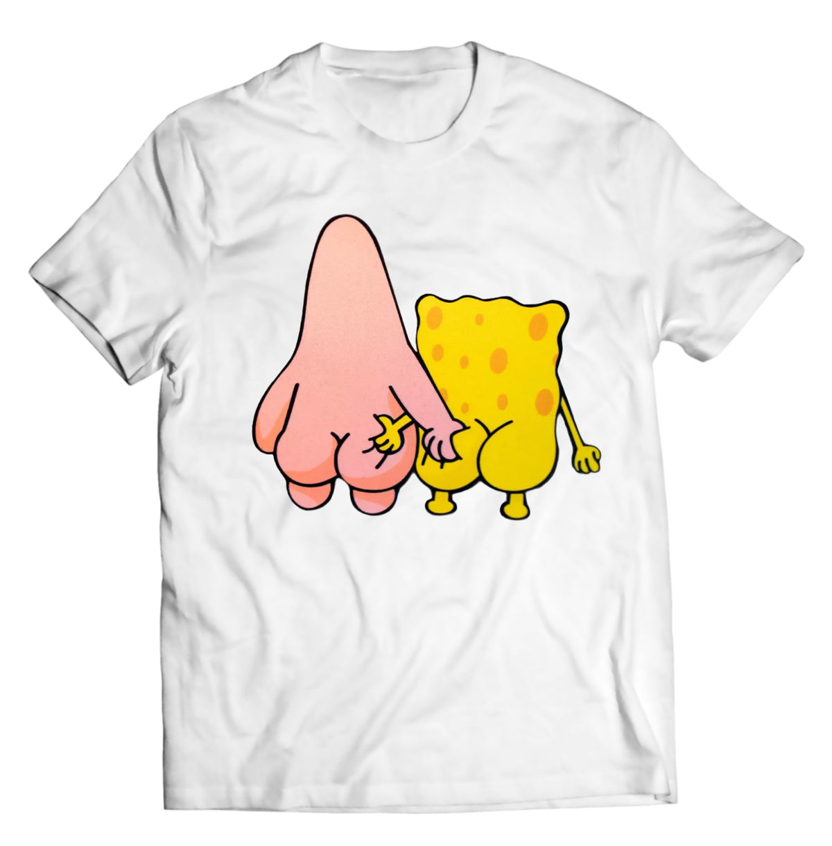 Sponge &amp; Star Bestie Booty Grab Shirt – Funny Cartoon-Inspired Tee for True Besties