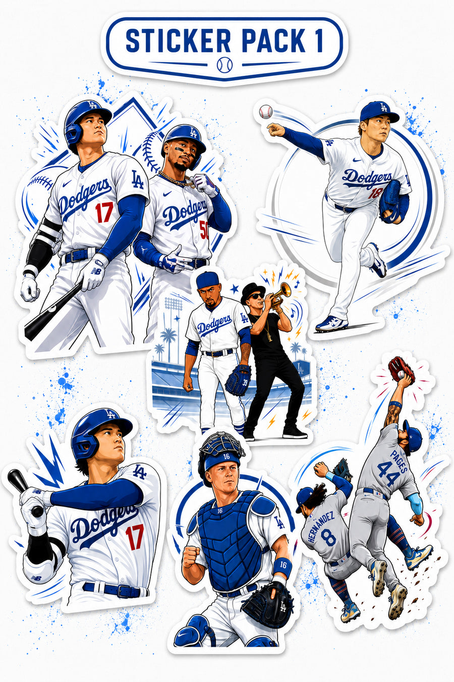 Waterproof vinyl sticker featuring an original baseball illustration