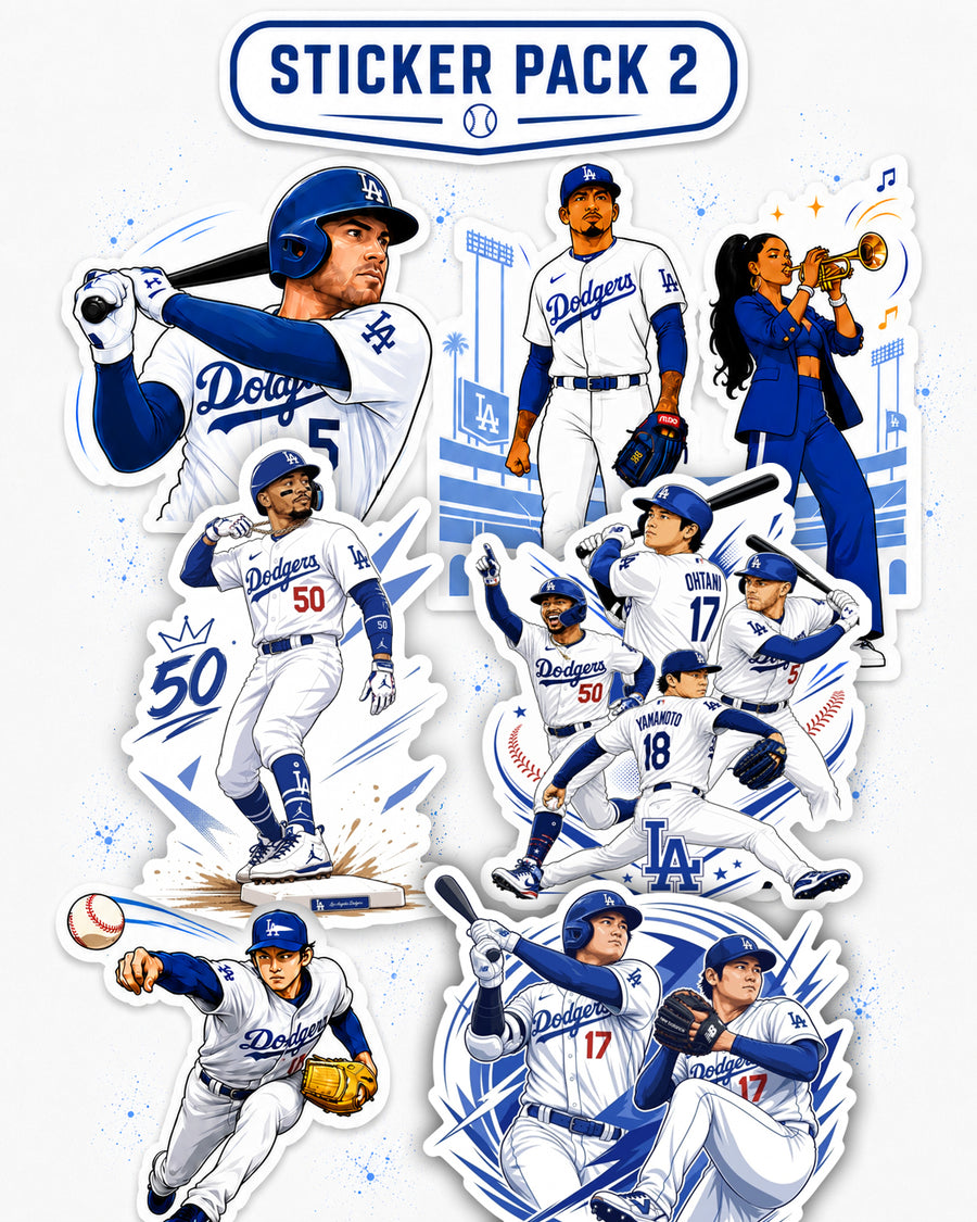 Waterproof vinyl sticker featuring an original baseball illustration
