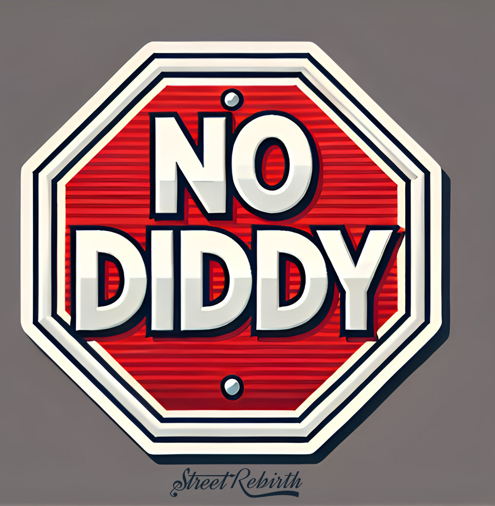 No Diddy Sticker – P Diddy Parody Vinyl Sticker – Funny Hip Hop Slang Decal