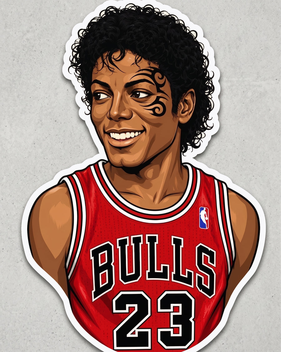 Triple Mike Mashup Sticker – Basketball Music Boxing Tribute, 4 Inch Waterproof Vinyl Decal
