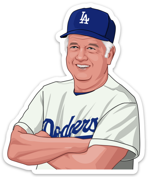Waterproof vinyl sticker featuring an original baseball retro illustration