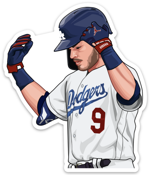 Waterproof vinyl sticker featuring an original baseball illustration