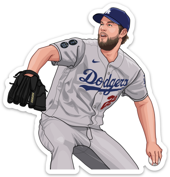 Los Angeles Baseball Kersh Sticker – One 4 Inch Water Proof Vinyl Sticker – For Hydro Flask, Skateboard, Laptop, Planner, Car, Collecting, Gifting