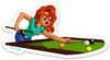 Roxanne Playing Pool Sticker – One 4 Inch Water Proof Vinyl Sticker – For Hydro Flask, Skateboard, Laptop, Planner, Car, Collecting, Gifting