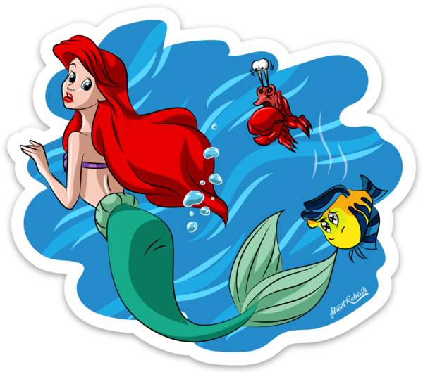 Mermaid Under The Sea Sticker – One 4 Inch Water Proof Vinyl Sticker – For Hydro Flask, Skateboard, Laptop, Planner, Car, Collecting, Gifting