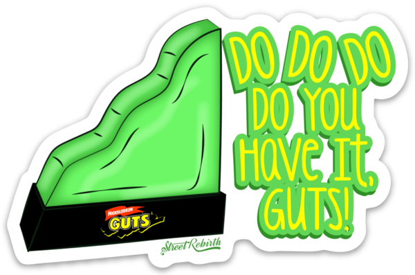 Waterproof vinyl sticker featuring an original humorous retro illustration
