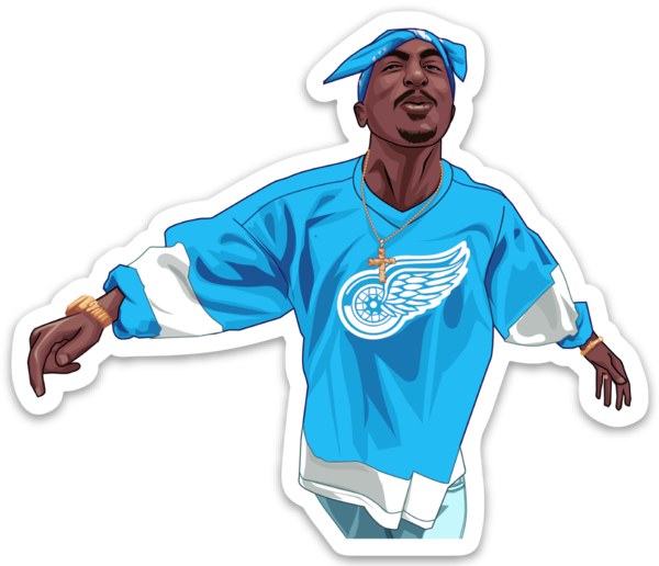 Pac Spitting Baby Blue Sticker – One 4 Inch Water Proof Vinyl Sticker – For Hydro Flask, Skateboard, Laptop, Planner, Car, Collecting, Gifting