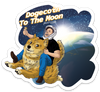 Doge Dogecoin To The Moon Sticker – One 4 Inch Water Proof Vinyl Sticker – For Hydro Flask, Skateboard, Laptop, Planner, Car, Collecting, Gifting
