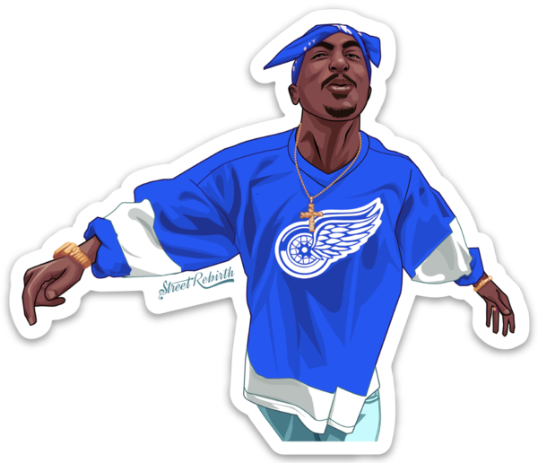 Pac Spitting Blue Sticker – One 4 Inch Water Proof Vinyl Sticker – For Hydro Flask, Skateboard, Laptop, Planner, Car, Collecting, Gifting