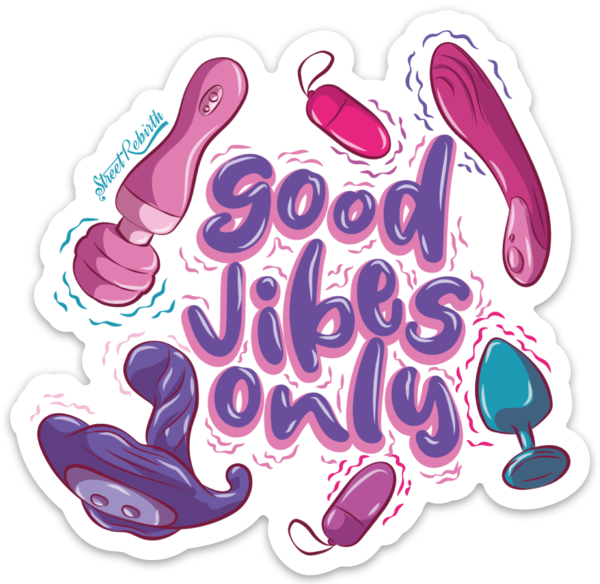 Waterproof vinyl sticker featuring an original colorful illustration