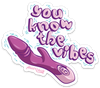 You Know The Vibes Sticker – One 4 Inch Water Proof Vinyl Sticker – For Hydro Flask, Skateboard, Laptop, Planner, Car, Collecting, Gifting