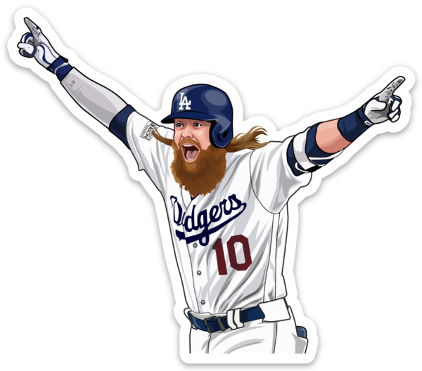 Waterproof vinyl sticker featuring an original baseball illustration
