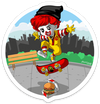 Skater Ronald Sticker – One 4 Inch Water Proof Vinyl Sticker – For Hydro Flask, Skateboard, Laptop, Planner, Car, Collecting, Gifting