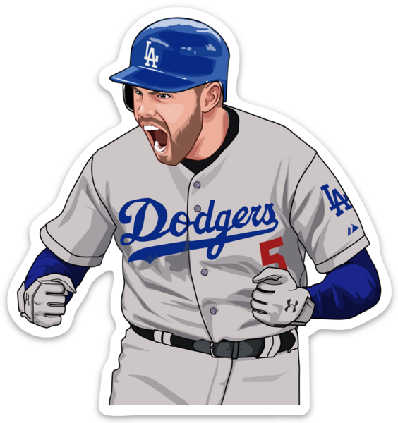 Baseball Freeman Sticker – One 4 Inch Water Proof Vinyl Sticker – For Hydro Flask, Skateboard, Laptop, Planner, Car, Collecting, Gifting