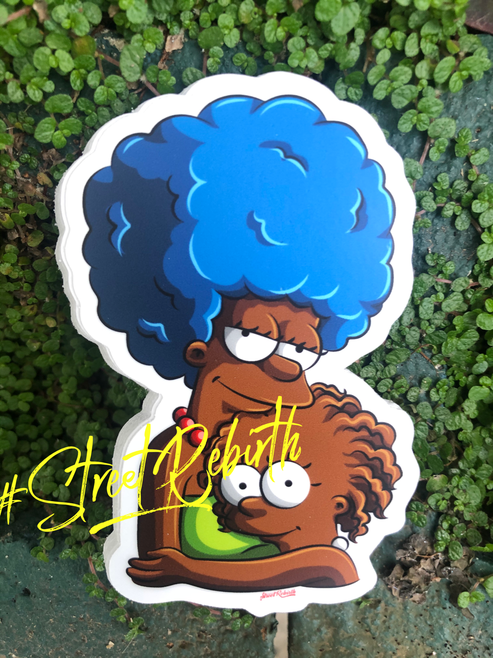 1 Afro Marge Sticker – One 4 Inch Water Proof Vinyl Sticker – For Hydro Flask, Skateboard, Laptop, Planner, Car, Collecting, Gifting
